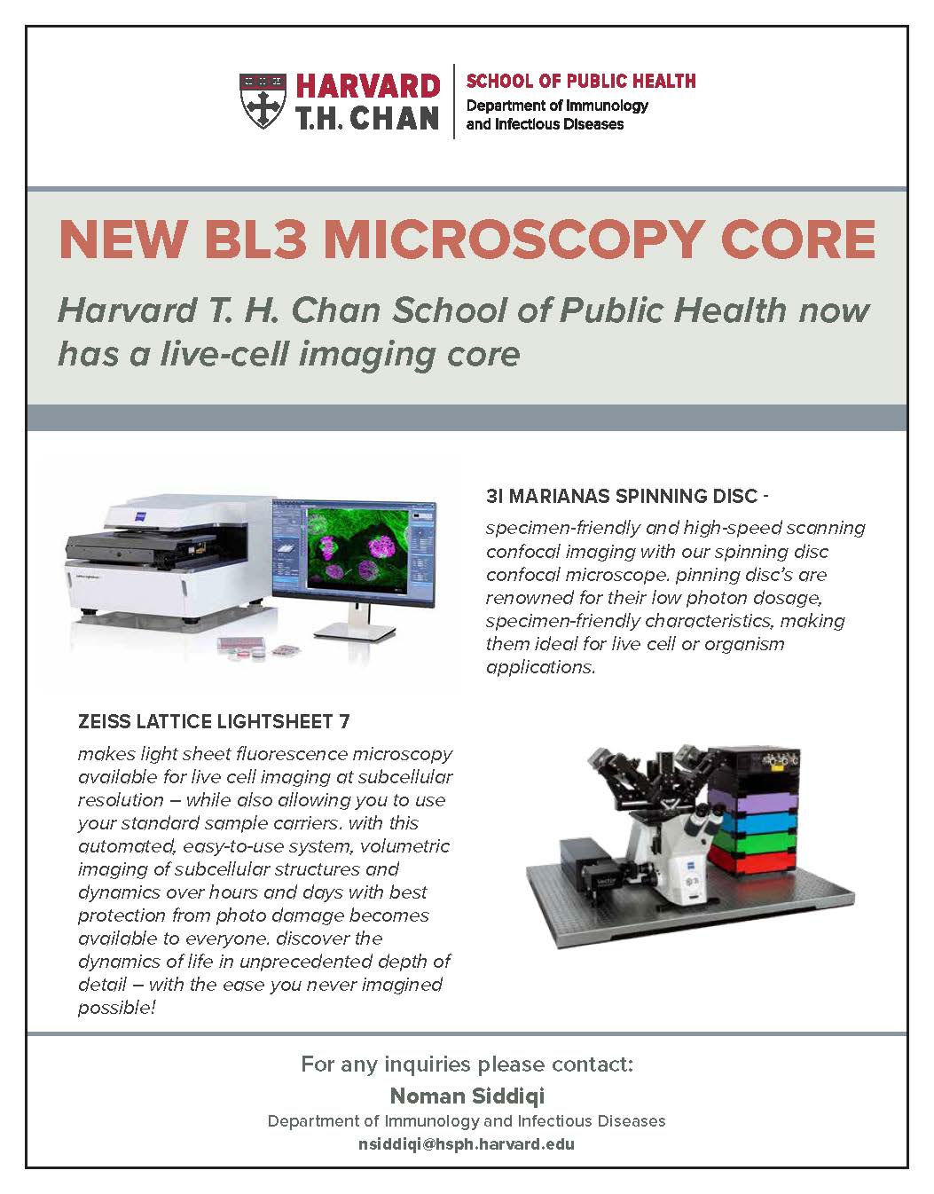 BL3 Microscopy core at HSPH